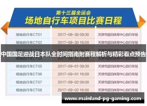 中国国足迎战日本队全时间指南附赛程解析与精彩看点预告
